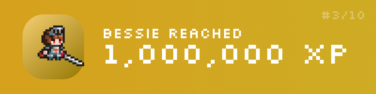 Bessie Reaches 1 Million XP in SideQuest banner
